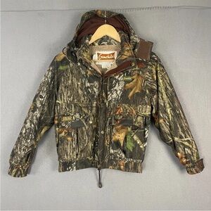 Gamehide Jacket Kids Medium Brown Fleece Hunting Long Sleeve Full Zip Hooded